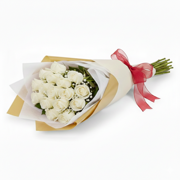 Ramo 18 Rosas Ecuatorianas en Papel Coreano Premium