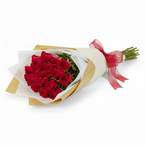 Ramo 18 Rosas Ecuatorianas en Papel Coreano Premium